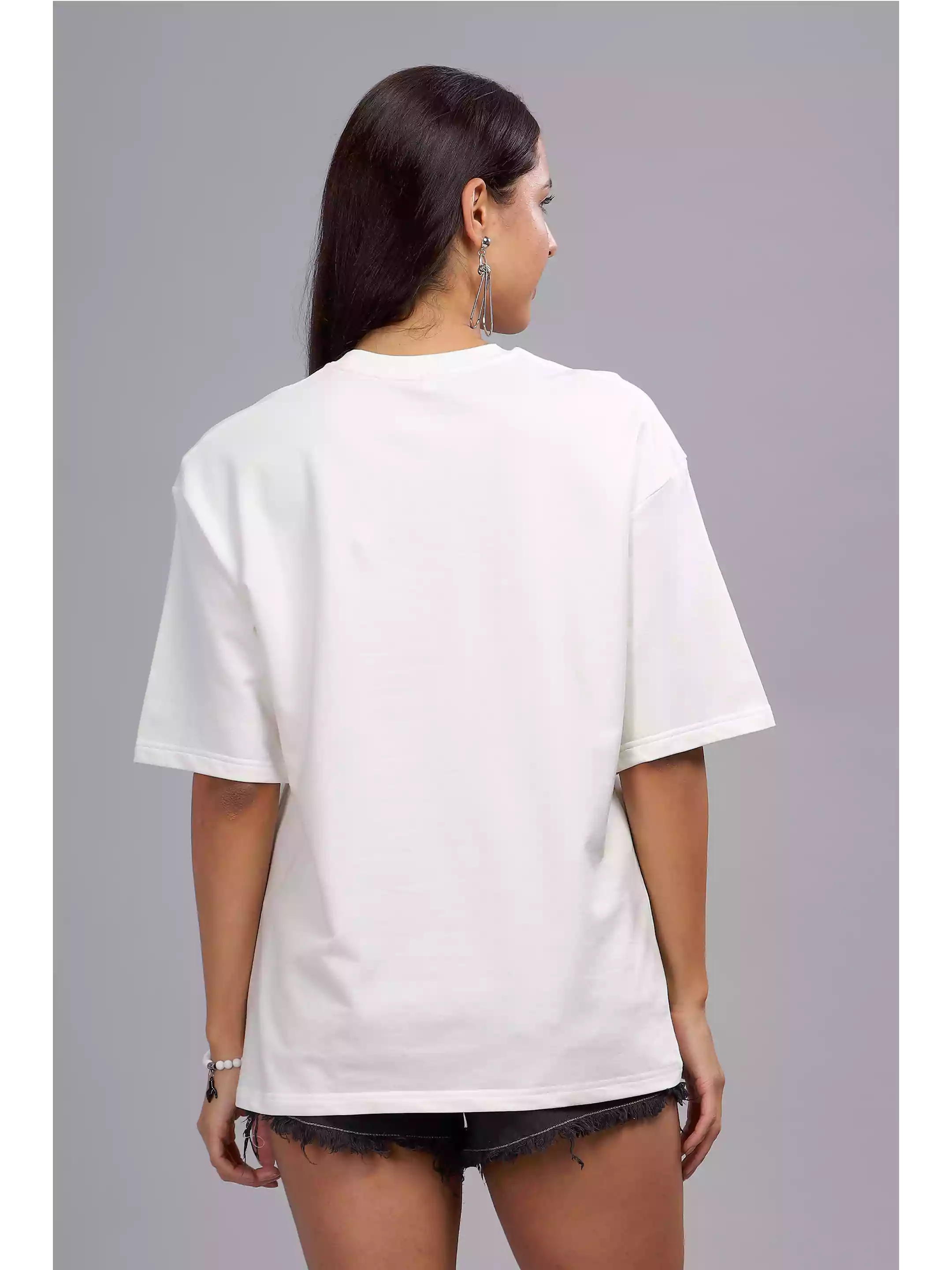 Aatmas' - Sukhiaatma Unisex Oversize White T-shirt