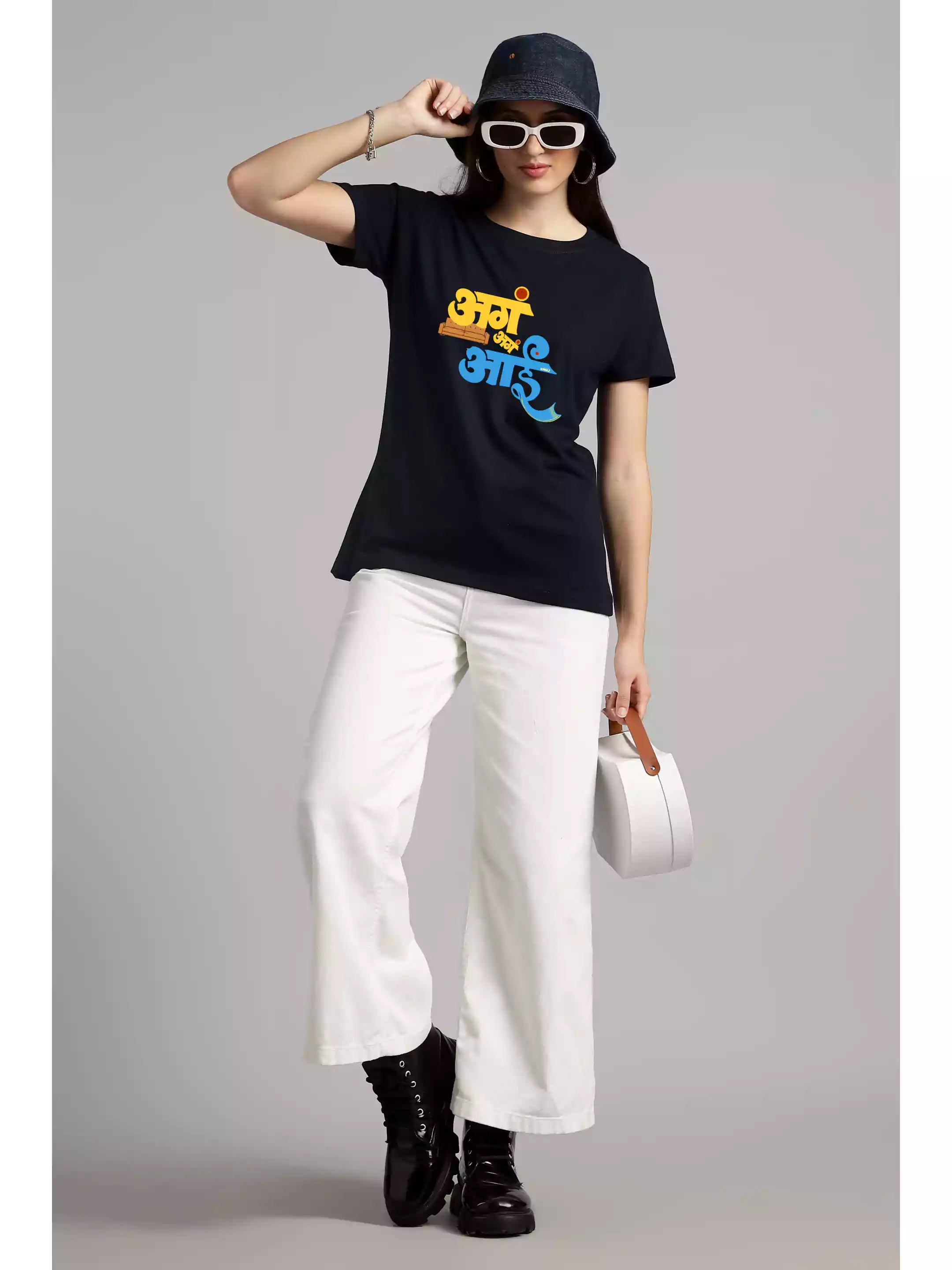 MHJ - Aga Aga aai Unisex Graphic Printed RF NB T-shirt