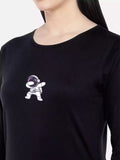 Astro Dab Black T-Shirt Dress