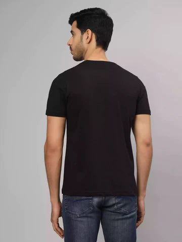 Sukhiaatma - Sukhiaatma Unisex Graphic Printed Black plus size T-shirt