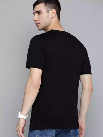 Basic - Sukhiaatma Unisex Graphic Printed Black T-shirt