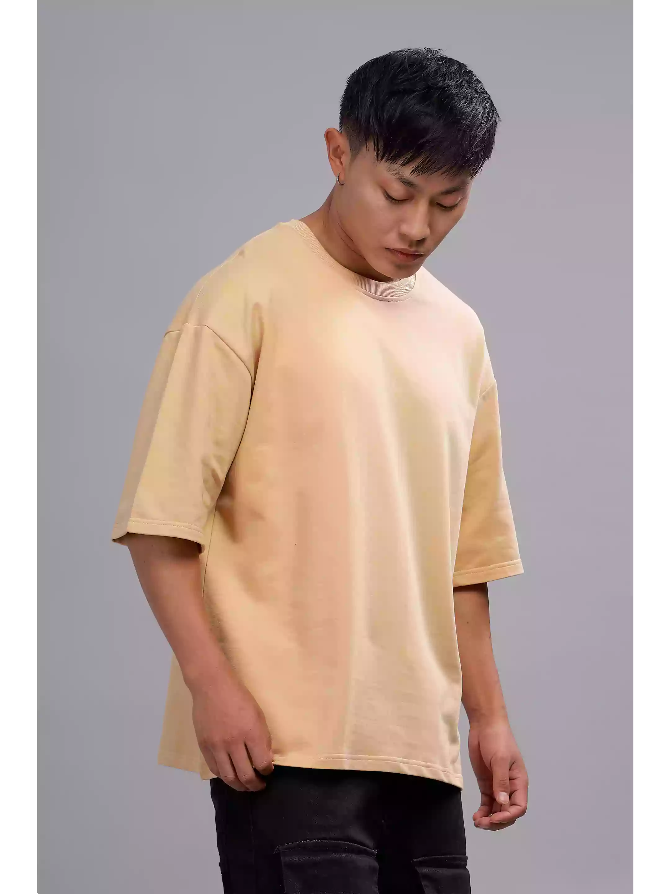 Solid Beige Over sized - Sukhiaatma Unisex T-shirt