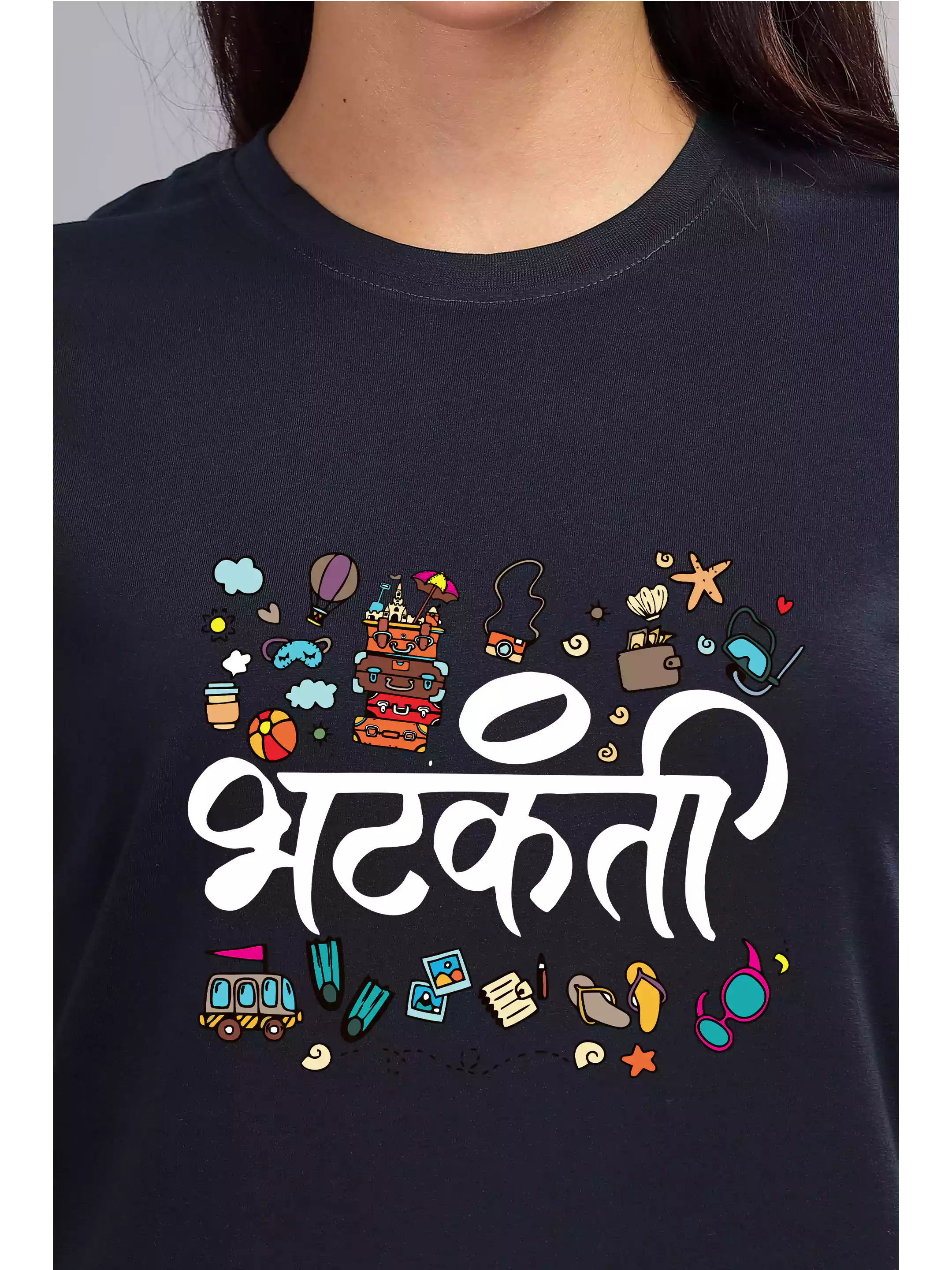 Bhatkanti NB - Sukhiaatma Unisex Marathi Graphic Printed T-shirt