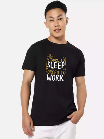 Born to Sleep - Sukhiaatma Unisex Graphic Printed Black T-shirt