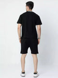 Solid Black Sukhiaatma Unisex Oversized Co-ord