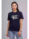 Chala Bhurr - Sukhiaatma Unisex Marathi Graphic Printed Navy Blue T-shirt