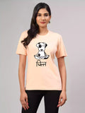 Chill - Sukhiaatma Unisex Graphic Printed Peach T-shirt