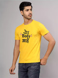 MHJ - Chor Body Aahe Unisex Graphic Printed RF Yellow T-shirt