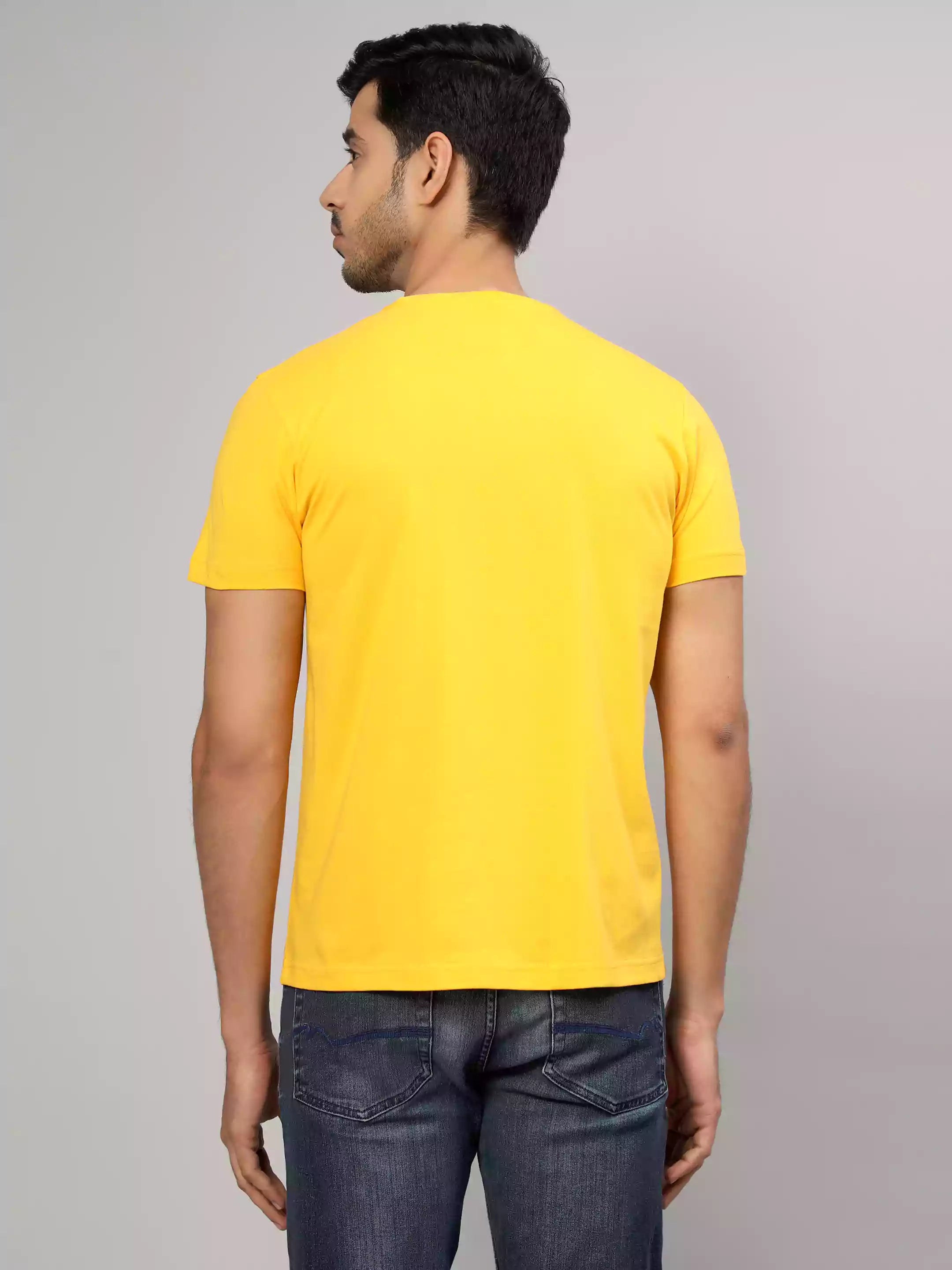 MHJ - Chor Body Aahe Unisex Graphic Printed RF Yellow T-shirt