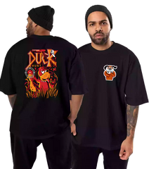 Duck Hunt - Sukhiaatma Unisex Oversized Black T-shirt