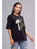 Favourite book - Sukhiaatma Unisex Oversize Black T-shirt