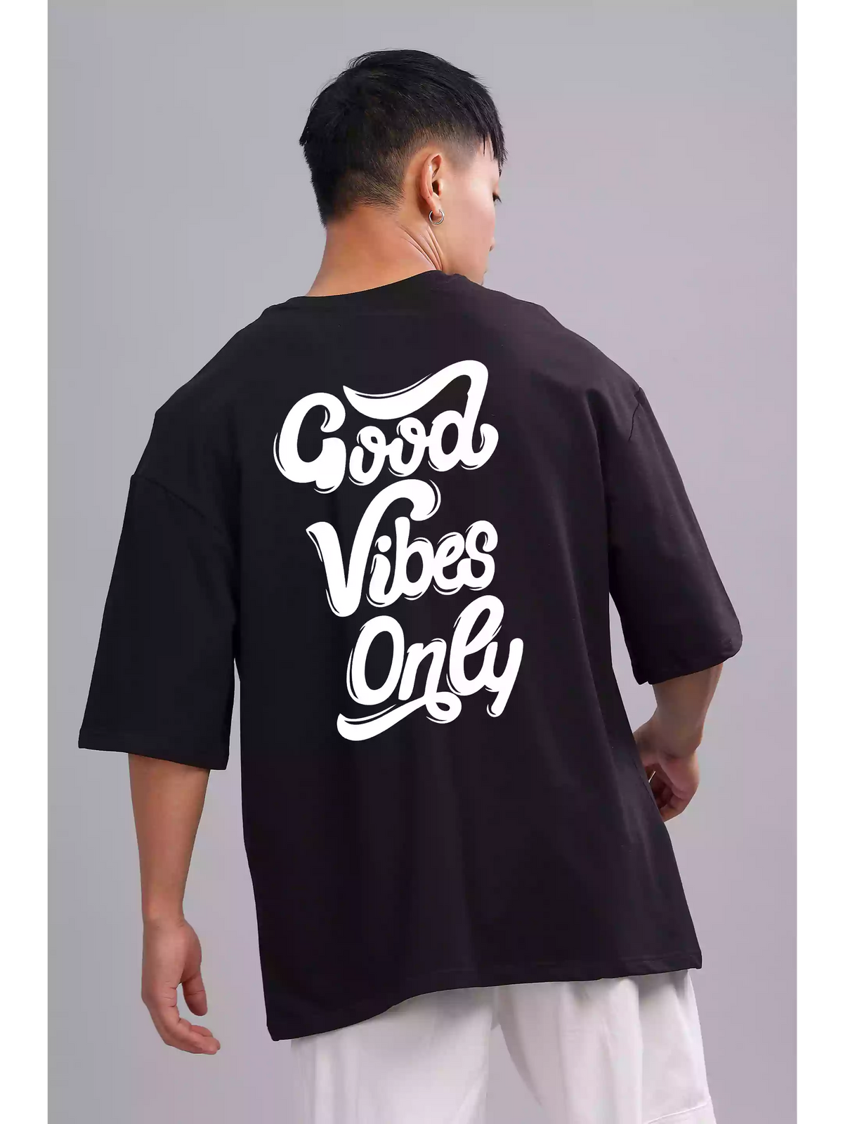 Good Vibes Only Over sized Black - Sukhiaatma Unisex T-shirt