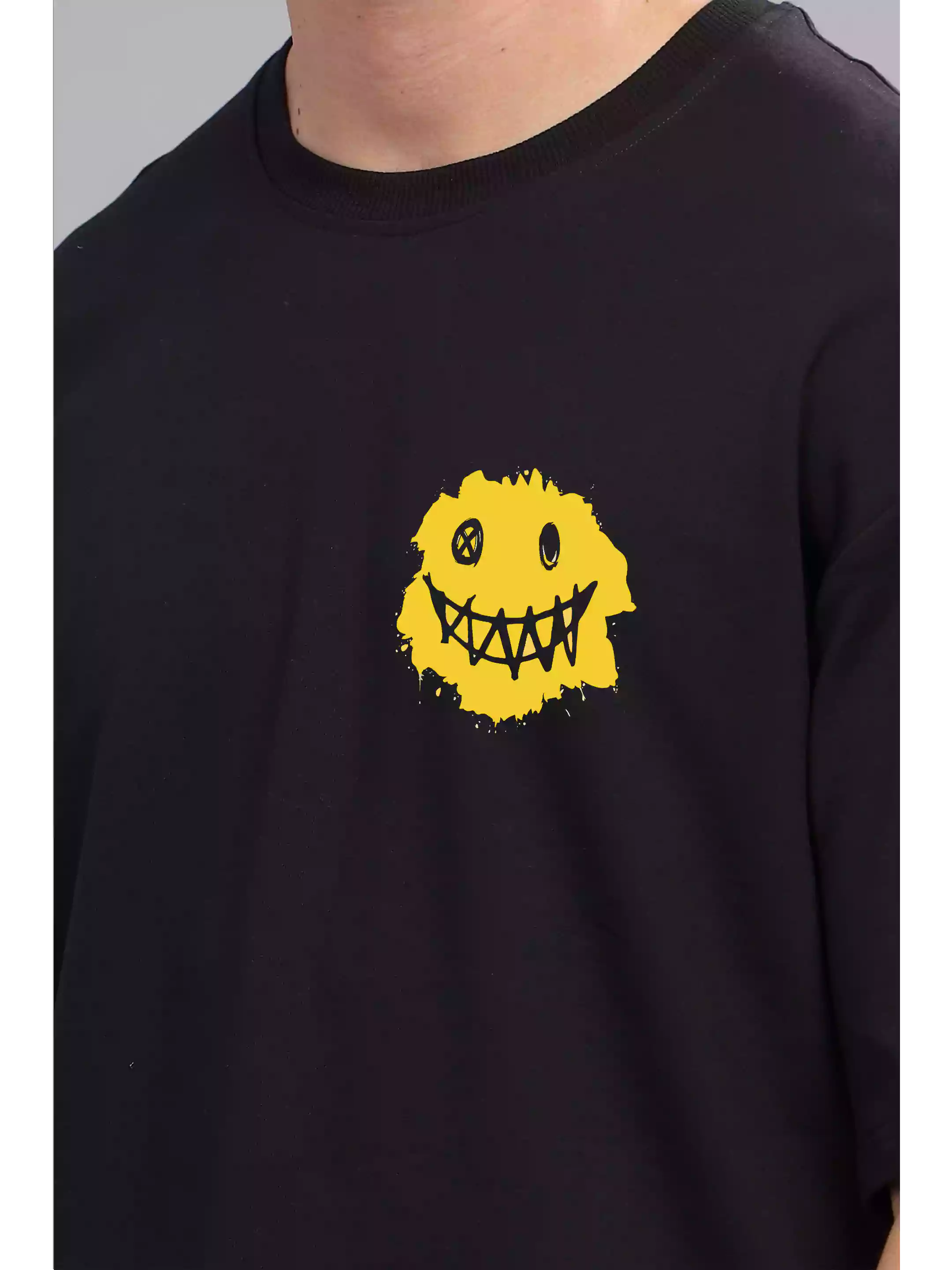 Happiness - Sukhiaatma Unisex Oversized Black T-shirt