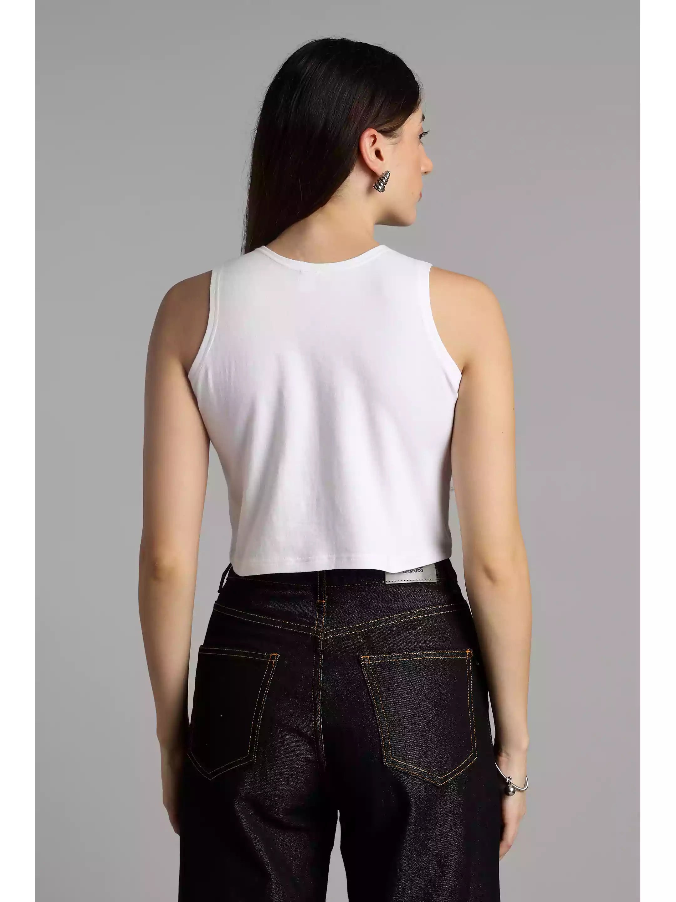 Hummm - Sukhiaatma High Neck Sleeveless Fitted Top