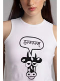 Hummm - Sukhiaatma High Neck Sleeveless Fitted Top