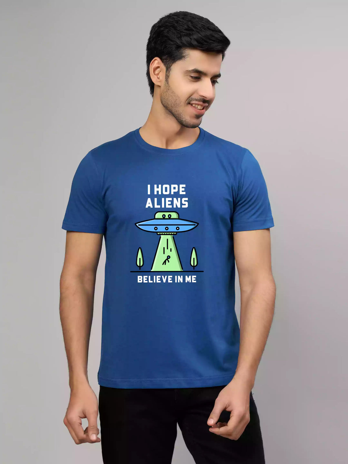iHope - Sukhiaatma Unisex Graphic Printed Royal Blue T-shirt