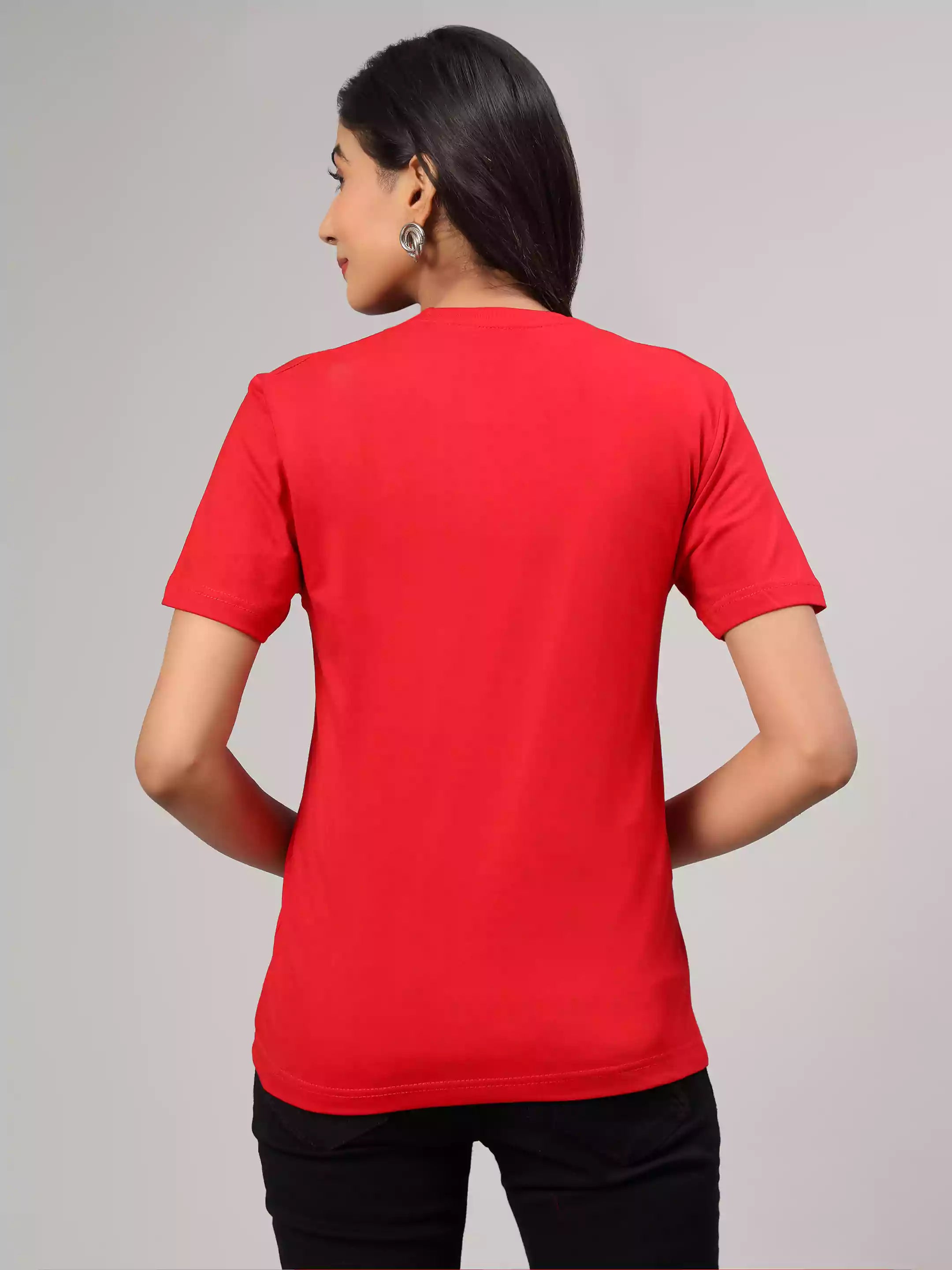 Kafi Cute - Sukhiaatma Unisex Graphic Printed Red T-shirt