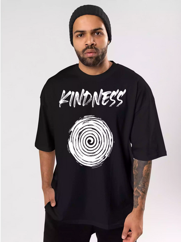 Kindness - Sukhiaatma Unisex Oversized Black T-shirt