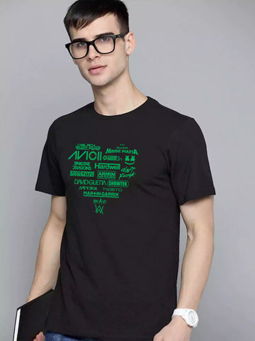 Love music - Sukhiaatma Unisex Graphic Printed Black T-shirt