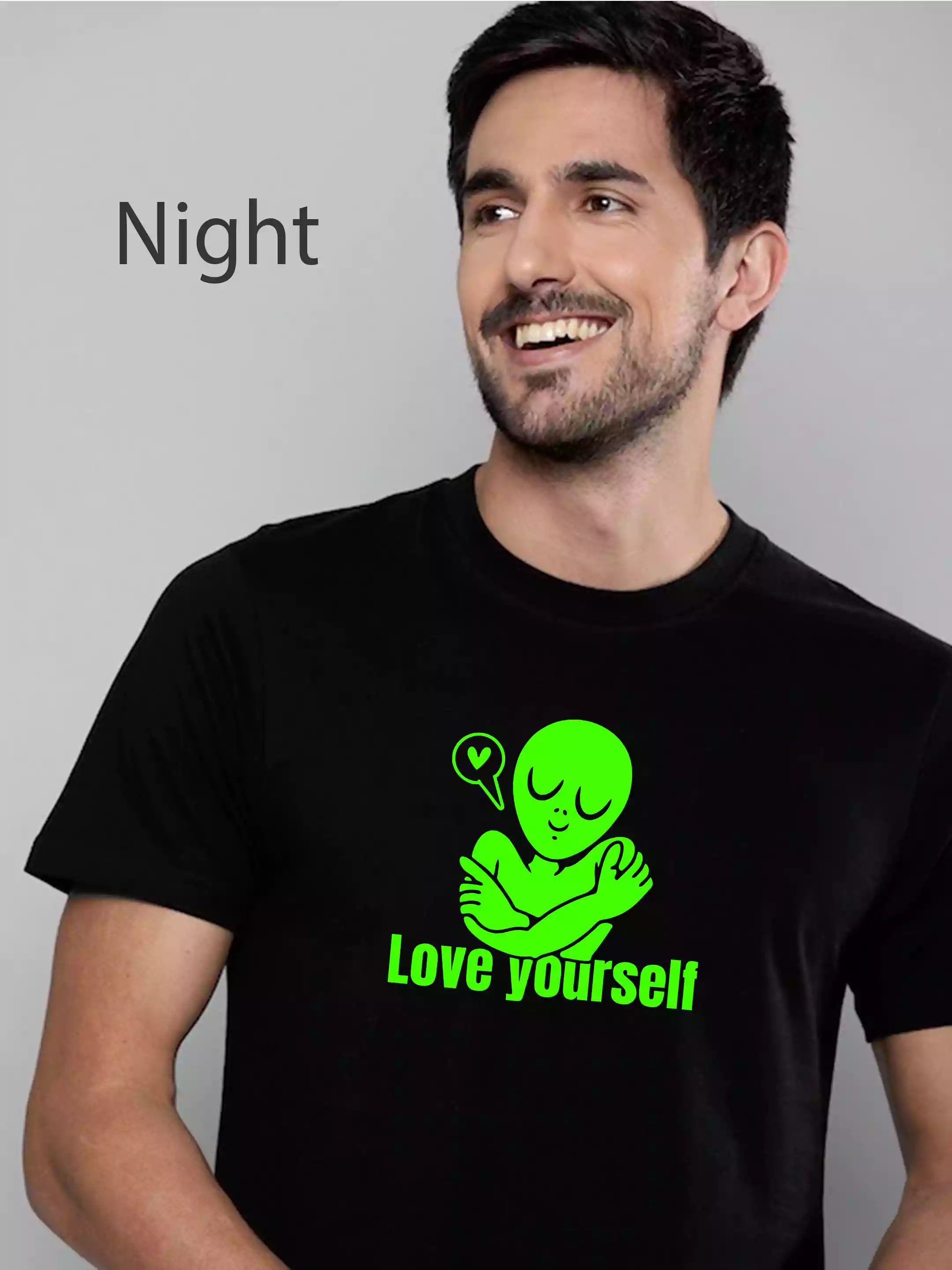 Love Yourself Glow in Dark - Sukhiaatma Unisex Graphic Printed T-shirt