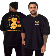Luffy Power - Sukhiaatma Unisex Oversized Black T-shirt