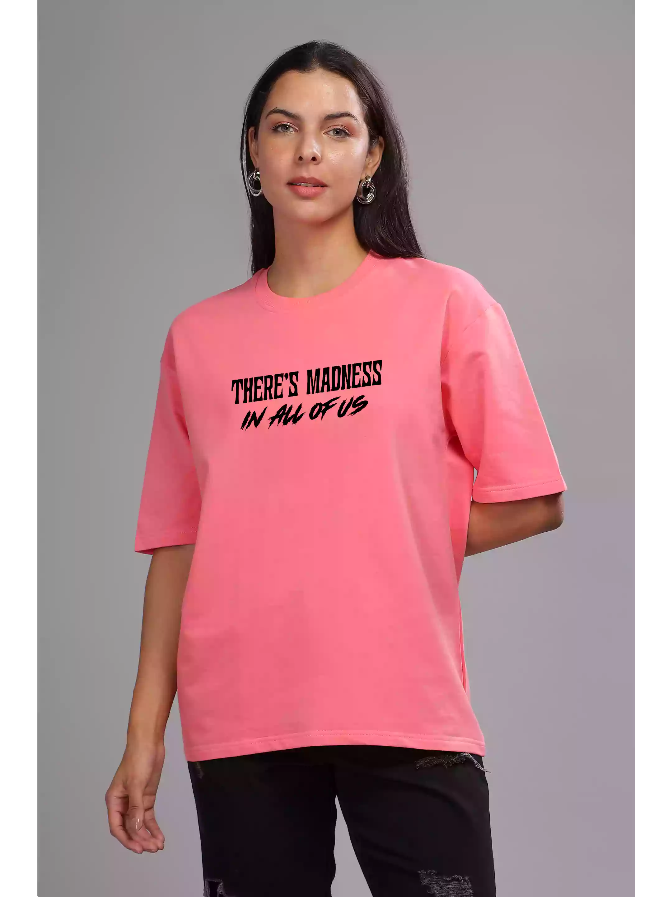 Madness - Sukhiaatma Unisex Oversize Pink T-shirt