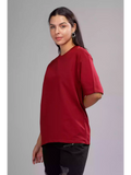 Solid Maroon Over sized - Sukhiaatma Unisex T-shirt