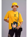 We all wear masks - Sukhiaatma Unisex Oversized Yellow T-shirt