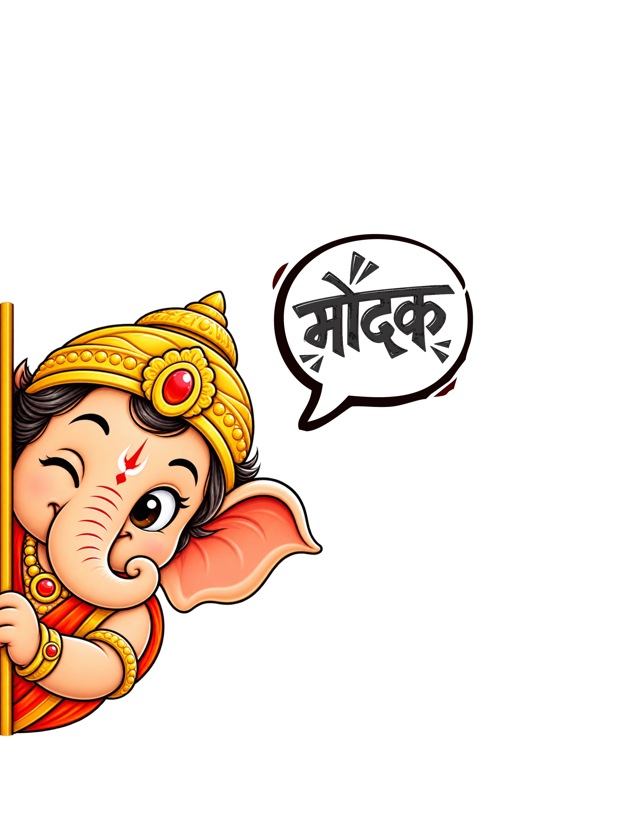 Modak - White - Sukhiaatma Ganpati T-shirt