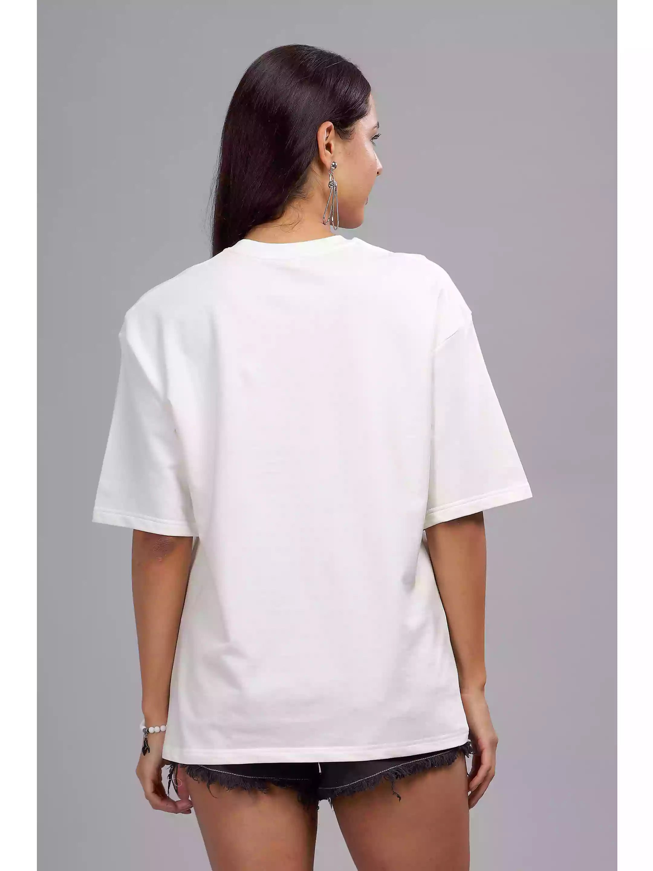 Bear Mood - Sukhiaatma Unisex Oversize White T-shirt