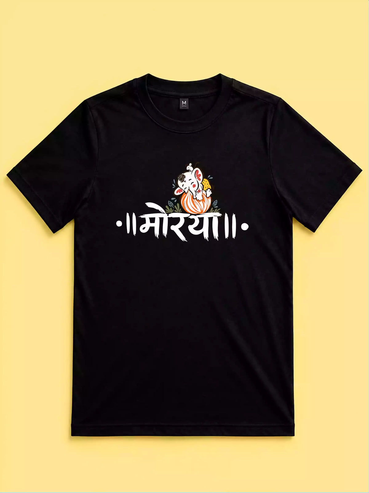 Morya - Black - Sukhiaatma Ganpati T-shirt