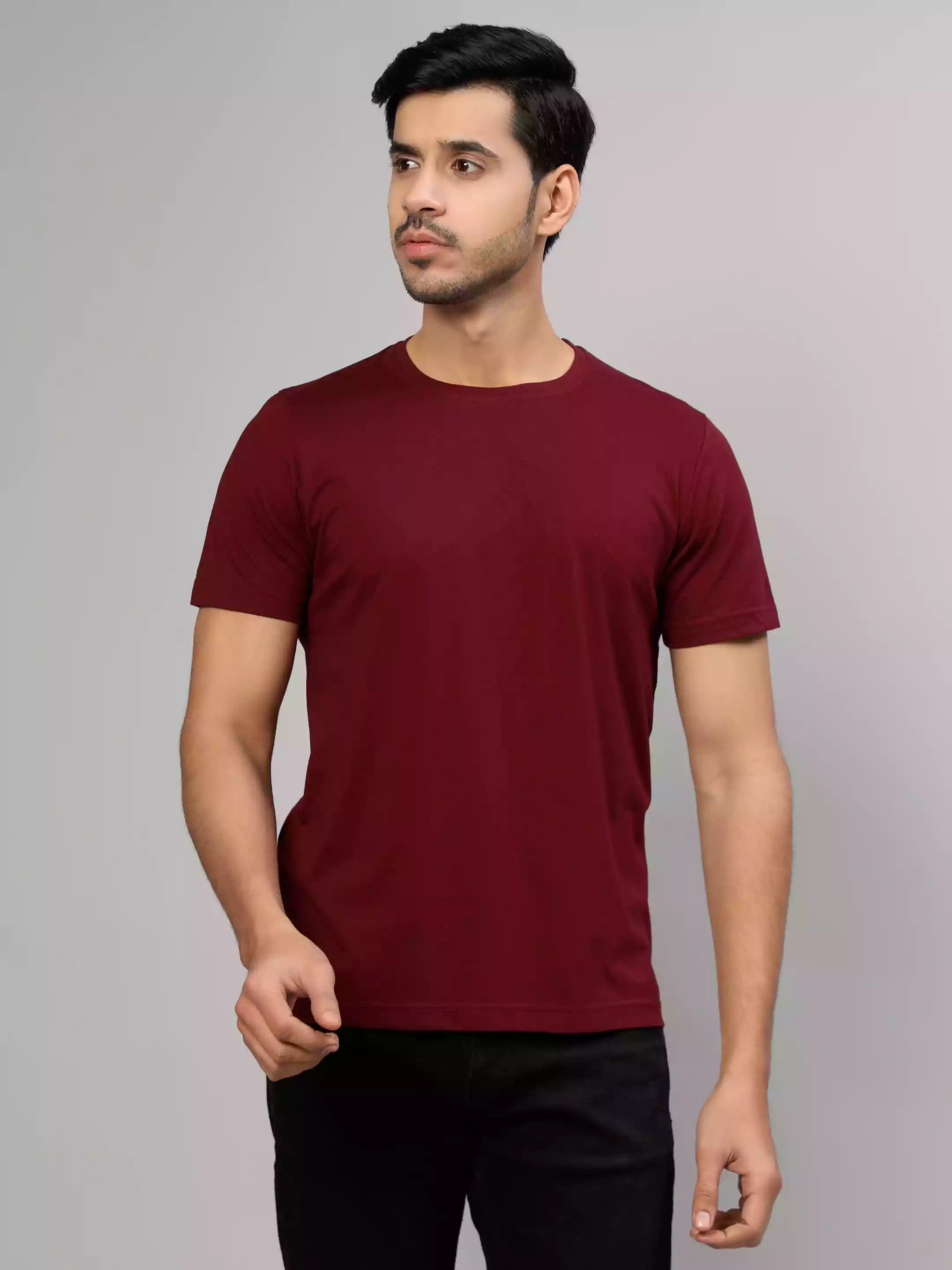Maroon - Sukhiaatma Unisex Basic T-shirt