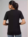 Navrya la vicharun sangte - Sukhiaatma Unisex Marathi Graphic Printed Black T-shirt