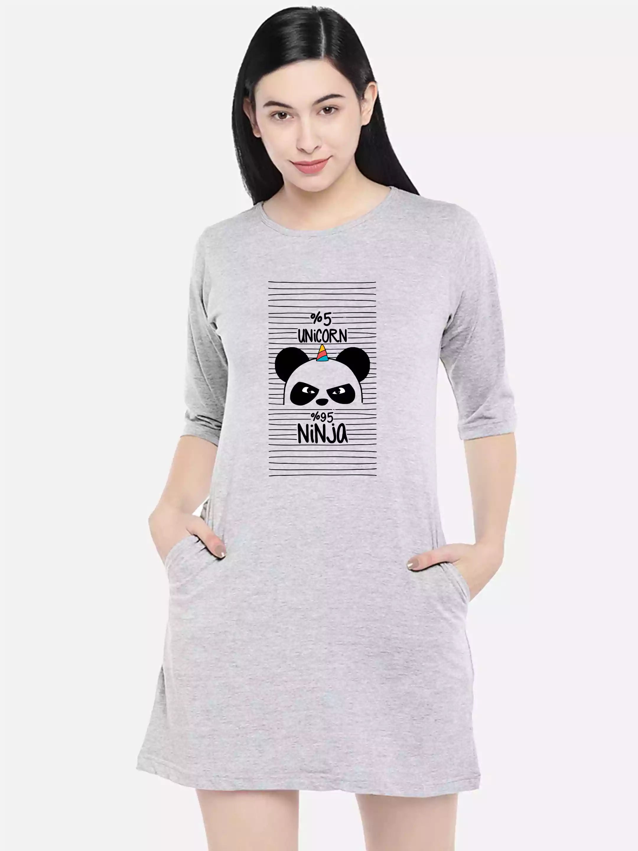 Ninja Grey T-Shirt Dress