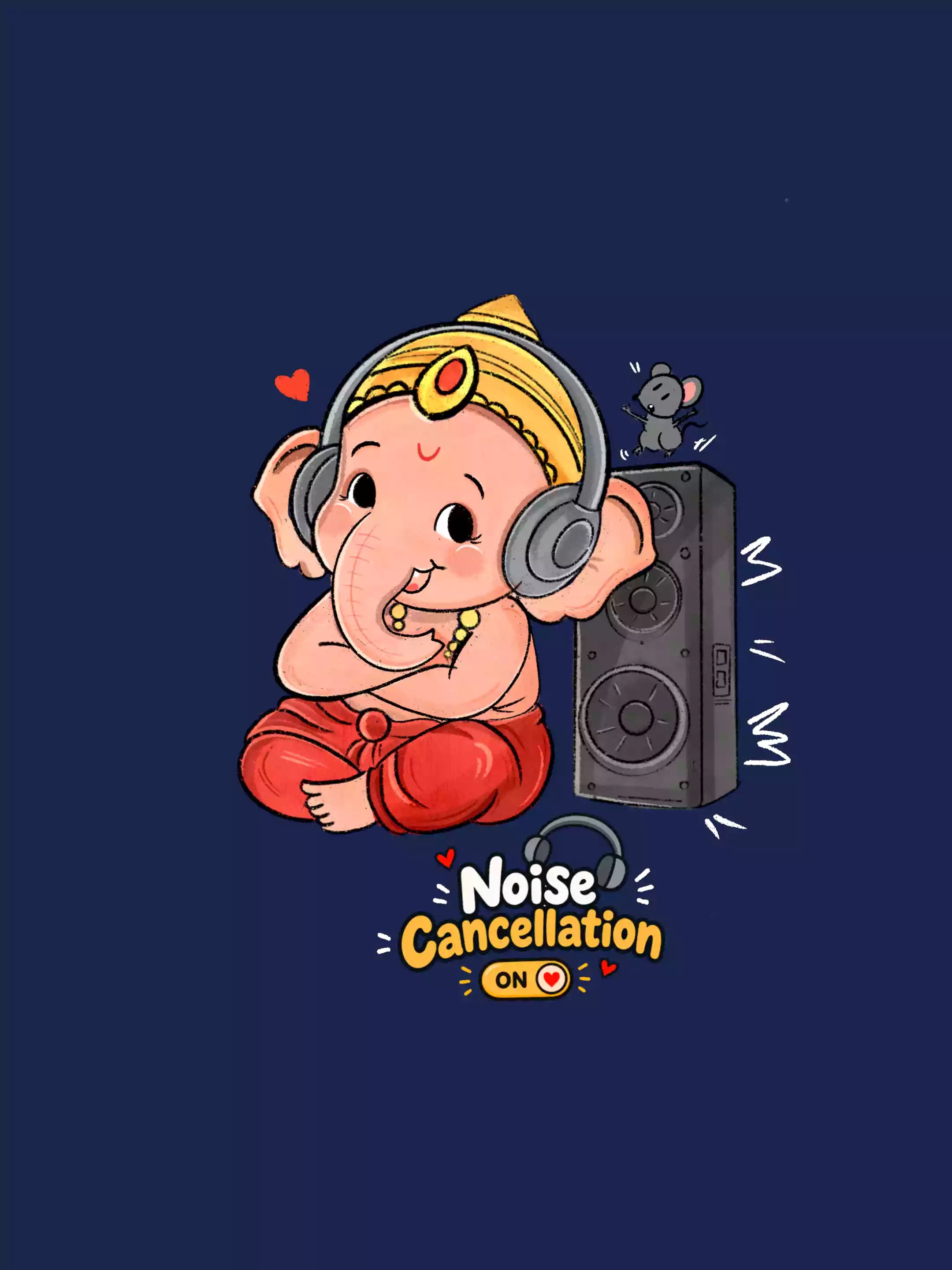 Noise cancellation - NB - Sukhiaatma Ganpati T-shirt