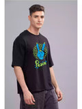 Peace - Sukhiaatma Unisex Oversize Black T-shirt