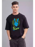 Peace - Sukhiaatma Unisex Oversize Black T-shirt