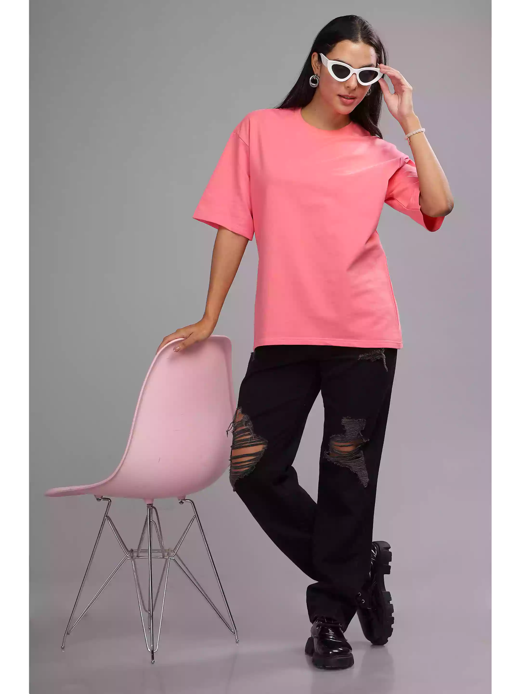 Solid Pink Over sized - Sukhiaatma Unisex T-shirt