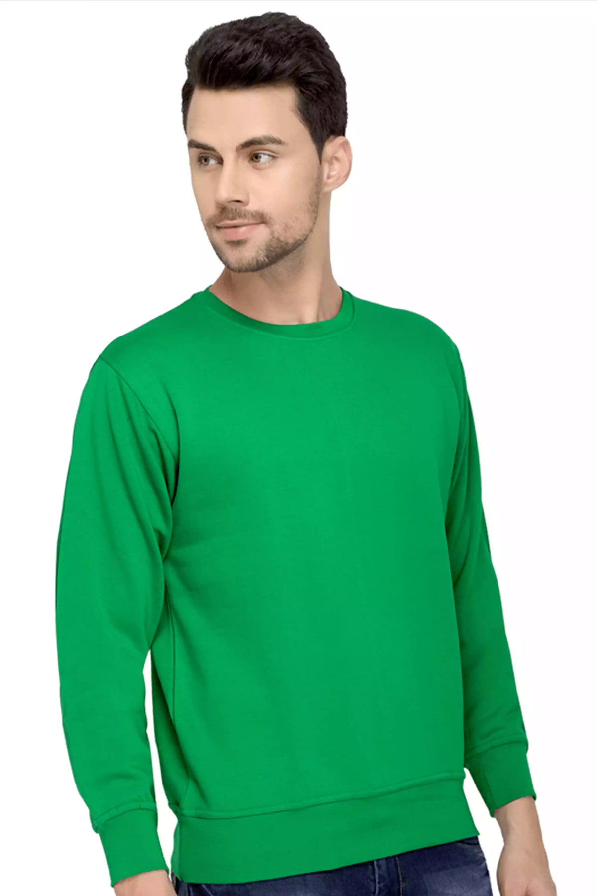 Green - Sukhiaatma Unisex Solid Sweatshirt