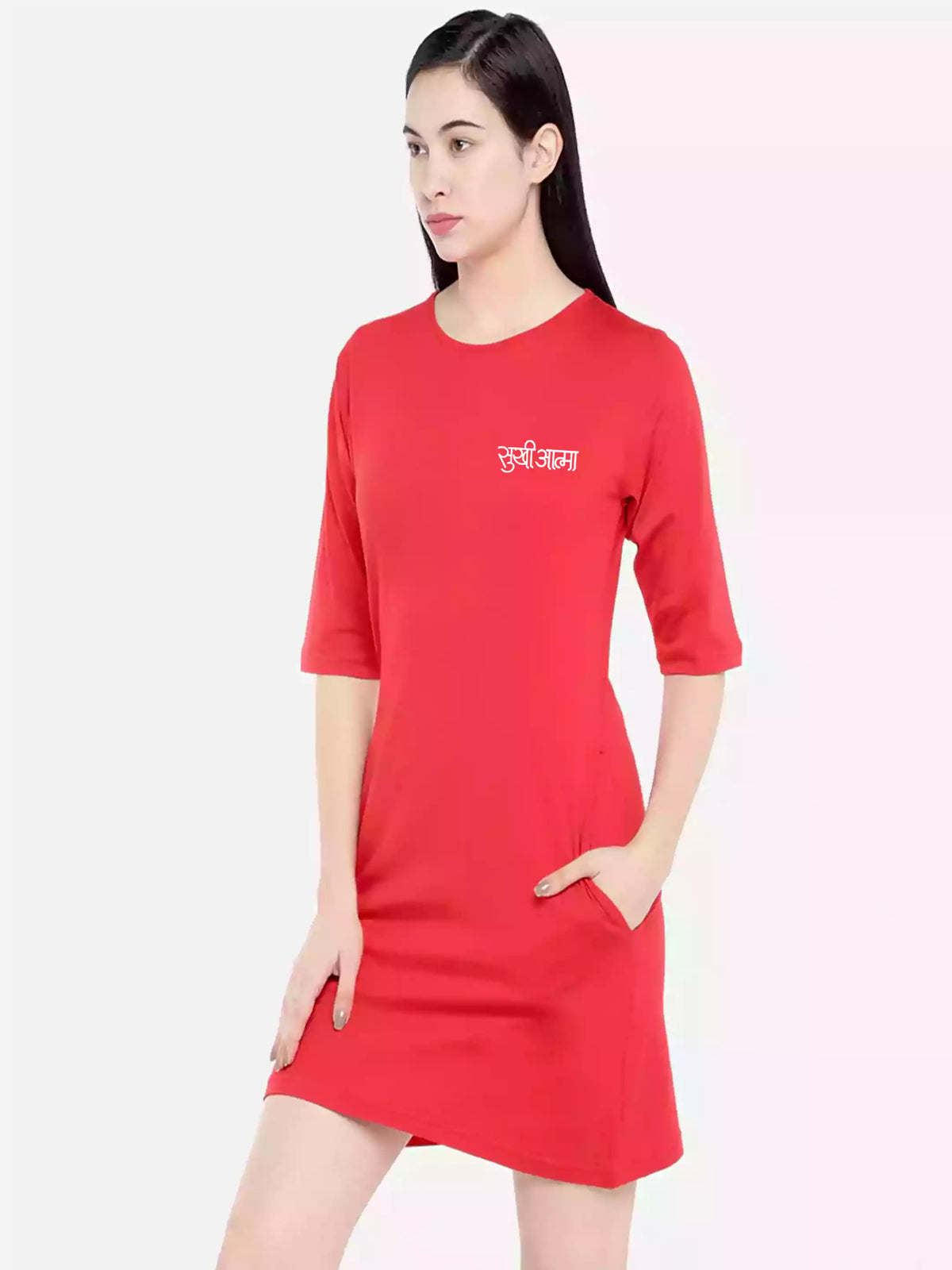 Sukhiaatma - Sukhiaatma Designer T-shirt Dress