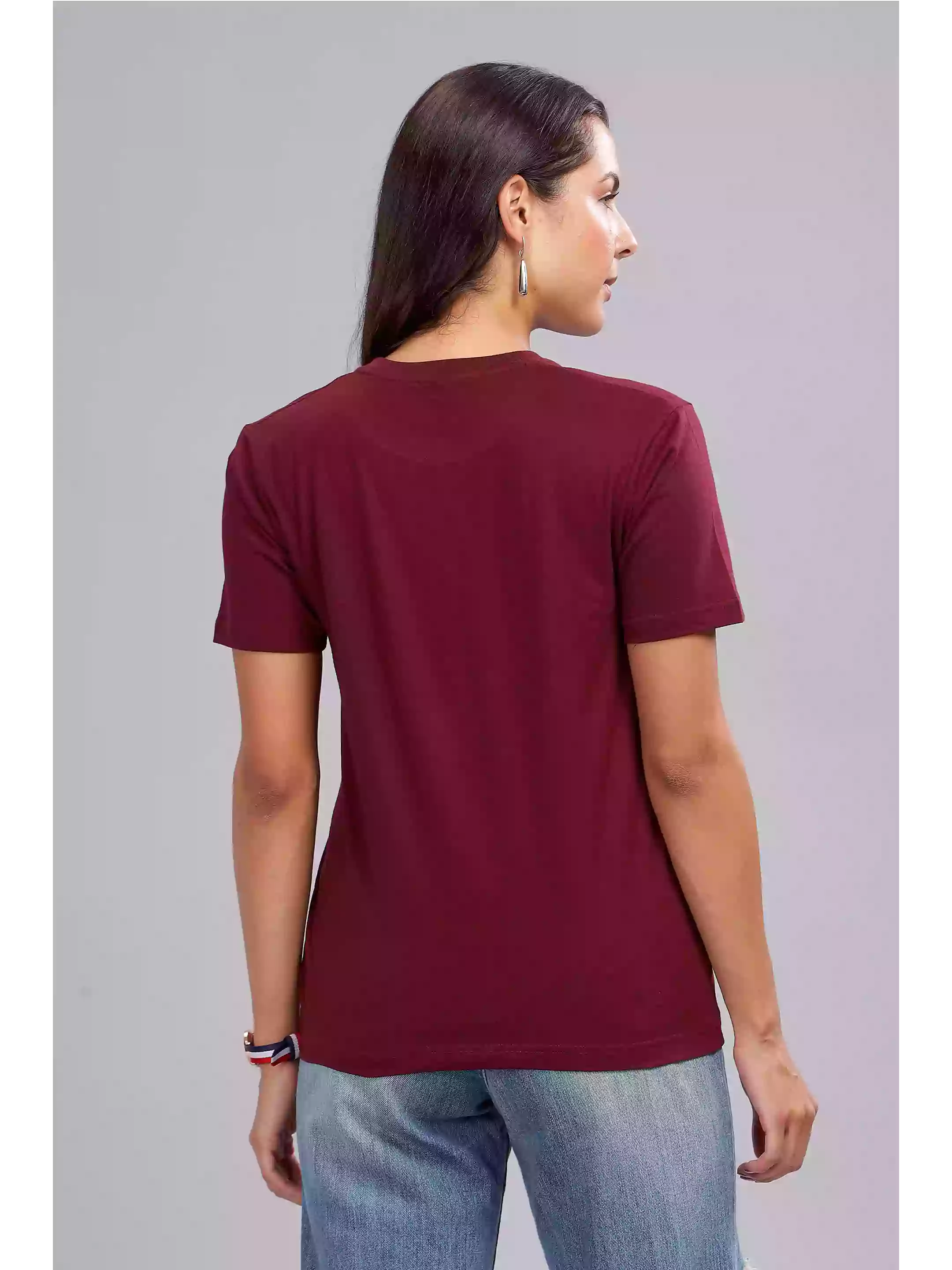 Sukhiaatma Maroon - Sukhiaatma Unisex Graphic Printed T-shirt