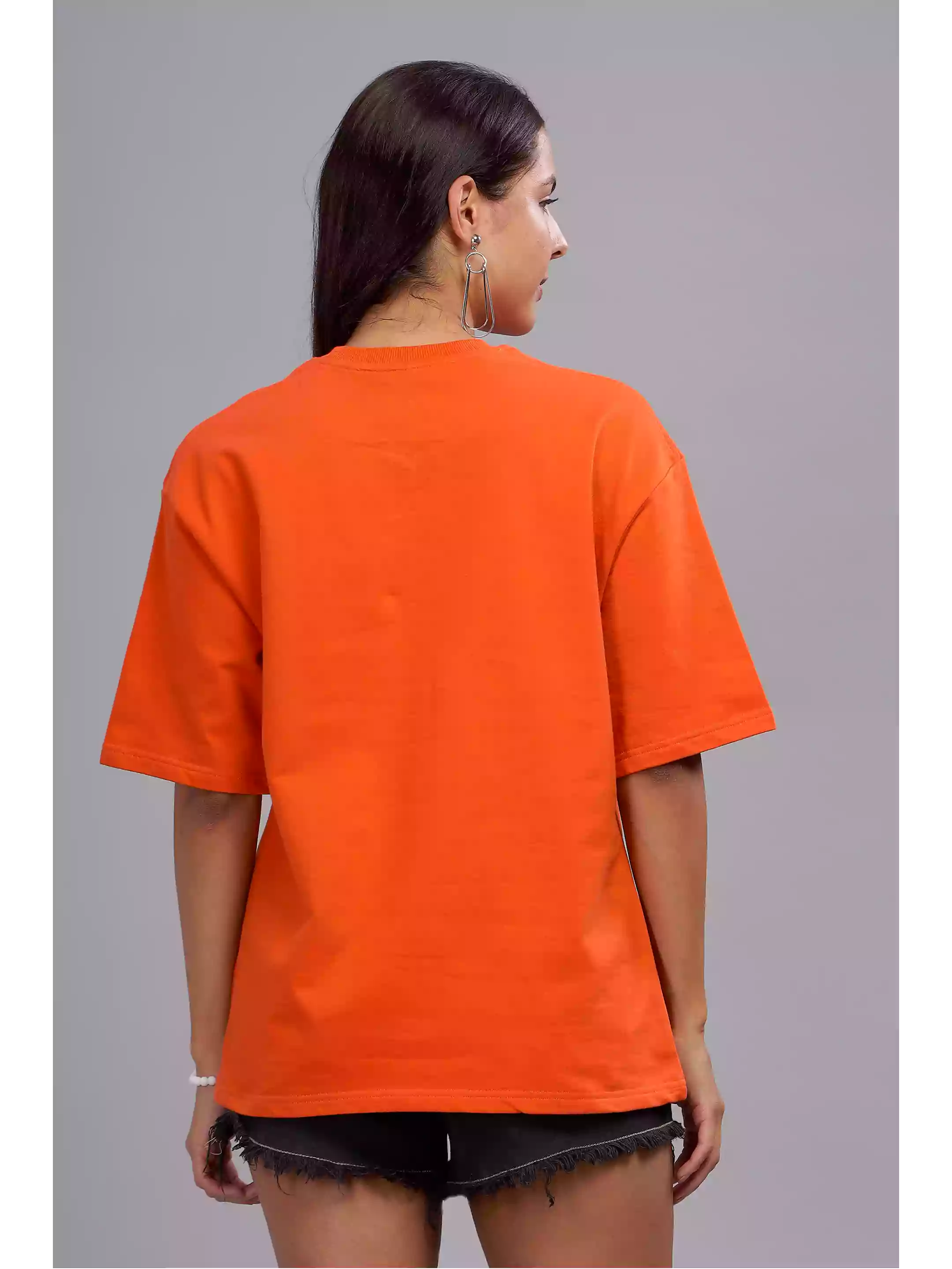 SA - Sukhiaatma Unisex Oversized Orange T-shirt