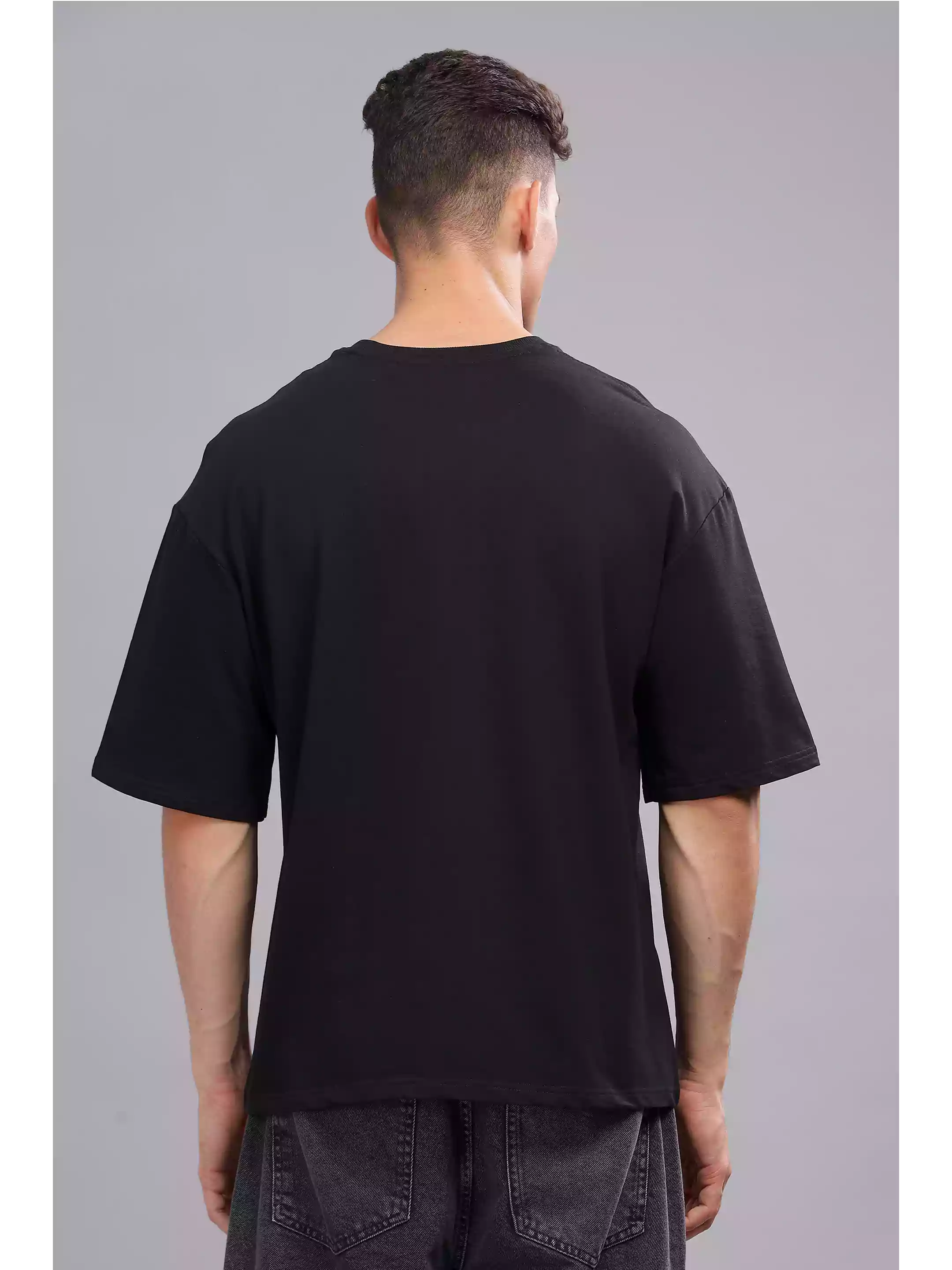 SA RETRO TYPO - Sukhiaatma Unisex Oversize Black T-shirt
