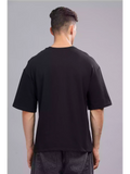 SA RETRO TYPO - Sukhiaatma Unisex Oversize Black T-shirt