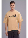 MHJ - Sin Cos Theta Unisex Graphic Printed OS Beige T-Shirt