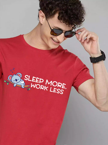 Sleep More Red Unisex Sukhiaatma T-shirt