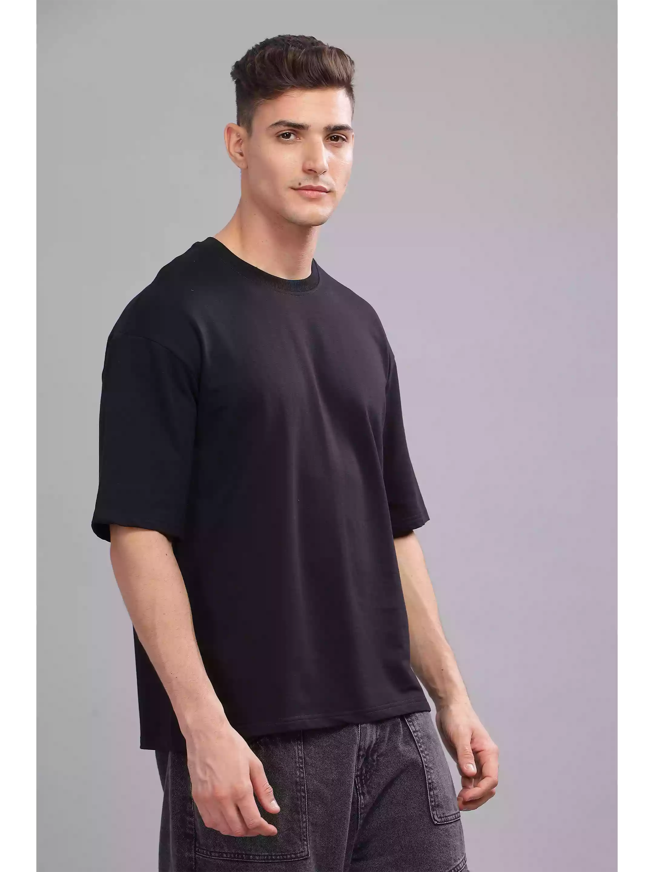 Solid Black Over sized - Sukhiaatma Unisex T-shirt