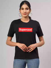 Super Cool - Sukhiaatma Unisex Graphic Printed Black T-shirt