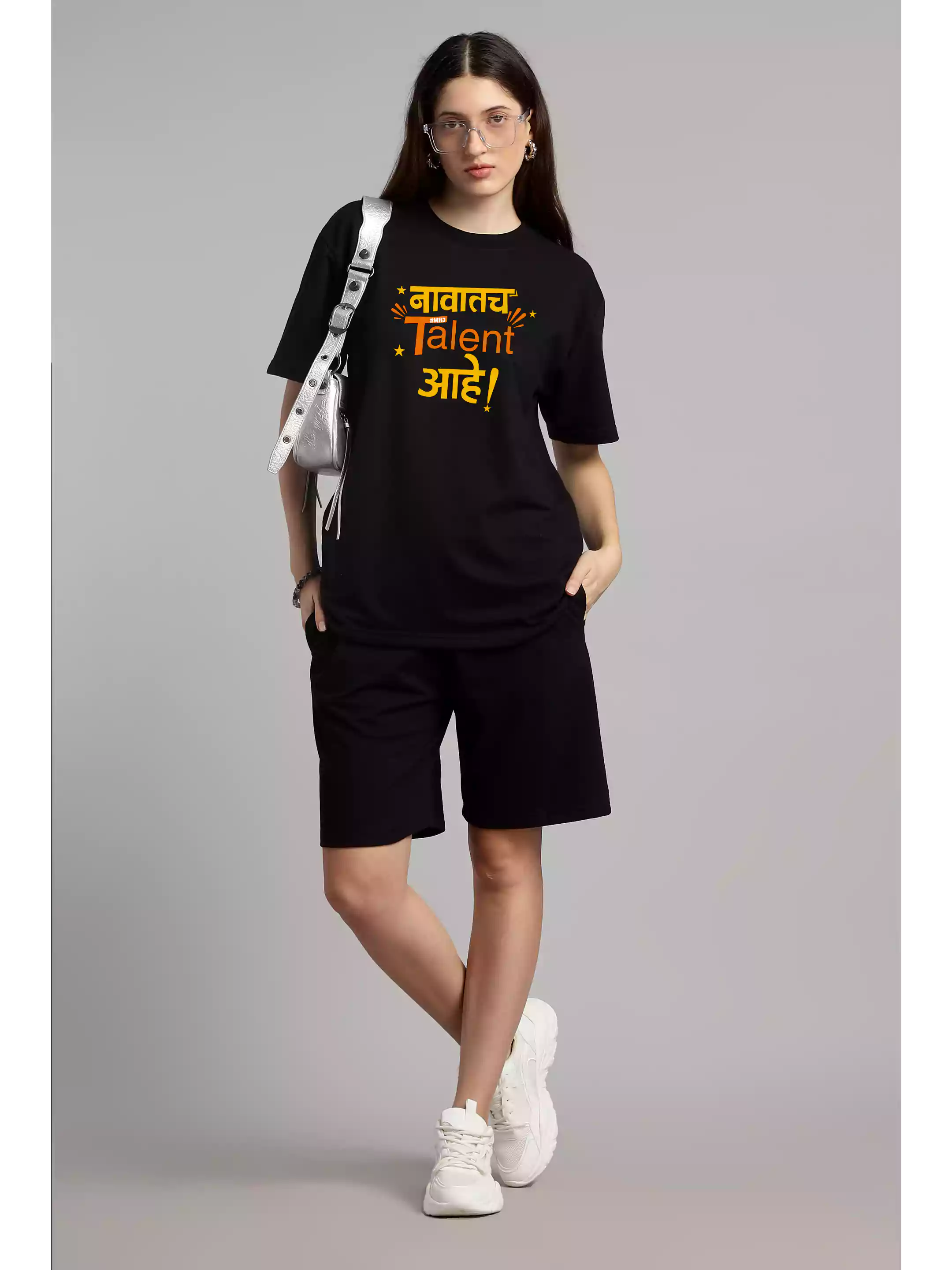 MHJ - Talent Unisex Oversized Black Co-ord