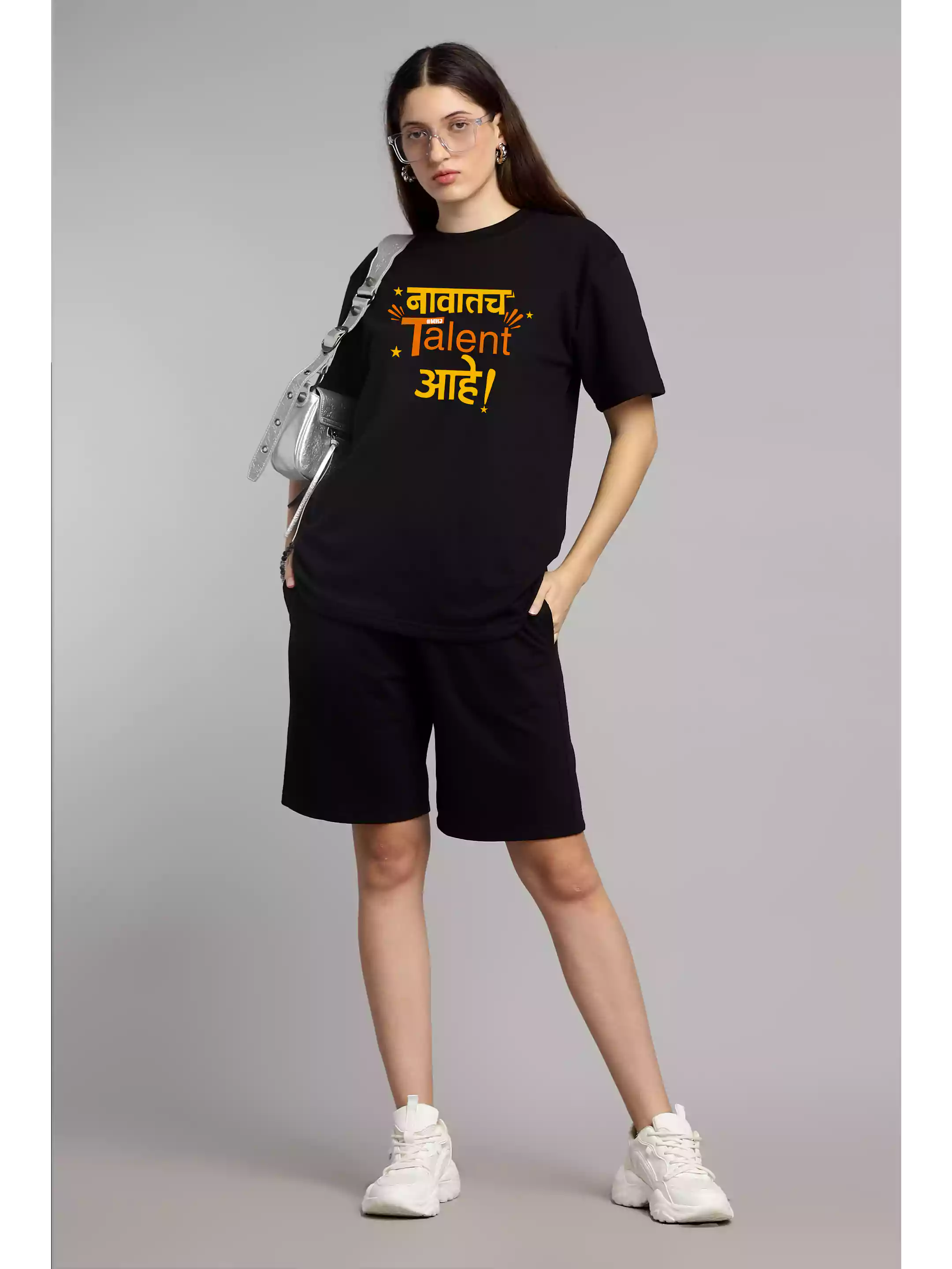 MHJ - Talent Unisex Oversized Black Co-ord